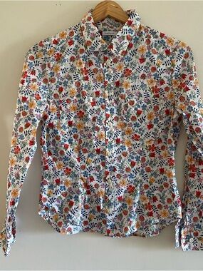 Vintage Cacharel Button-Up Floral Cotton Shirt